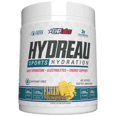 Hydreau Sports Hydration - Daily Hydration, Electrolytes & Energy Support - Fijian Pineapple (40 Servings)