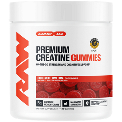Premium Creatine Gummies - On The Go Strength & Cognitive Support - Sour Watermelon (30 Servings)