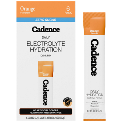 Daily Electrolyte Hydration Drink Mix - Sodium, Potassium & Magnesium - Orange (6 Stick Packs)
