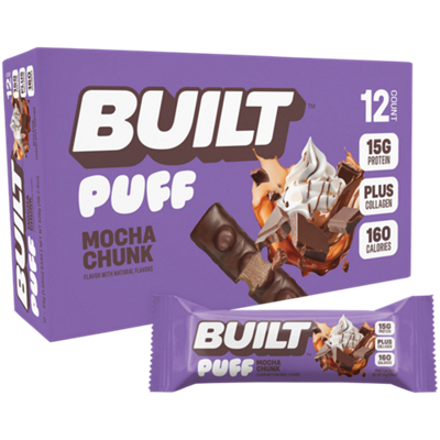 Built Puff Protein Bar - 15g Protein - Mocha Chunk (12 Bars)
