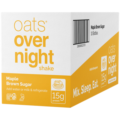 Oats Over Night Shake - 15g  Protein - Maple Brown Sugar (10 Bottles)