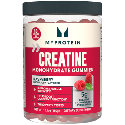 Creatine Monohydrate Gummies - Supports Muscle Recovery - 5g Creatine - Raspberry (90 Gummies)