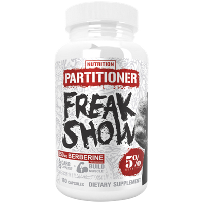 Partitioner Freak Show - 350 mg Berberine - Carb Catalyst % Muscle Builder (180 Capsules)