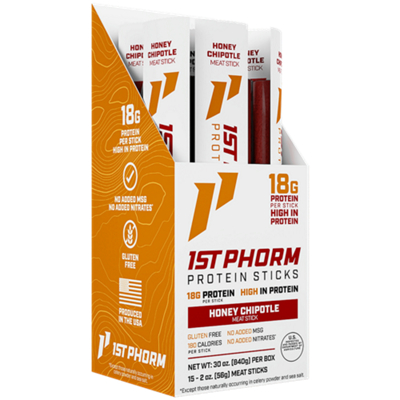 Protein Meat Sticks - 18g Protein - Chipotle Honey (15 Meat Sticks)