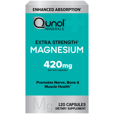Magnesium 420 MG - Extra Strength - Promotes Nerve, Bone & Muscle Health (120 Capsules)
