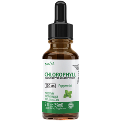 Chlorophyll Liquid Drops - 100 MG - Peppermint (2 Fl. Oz.)