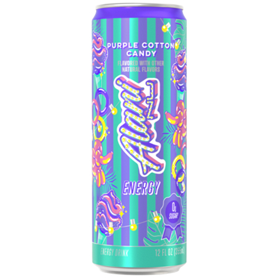 Energy Drink - Purple Cotton Candy (12 Drinks, 12 Fl Oz. Each)