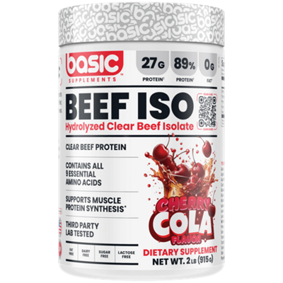 Beef Iso - Hydrolyzed Clear Beef Isolate - Clear Beef Protein - 27g Protein - Cherry Cola (30 Servings)