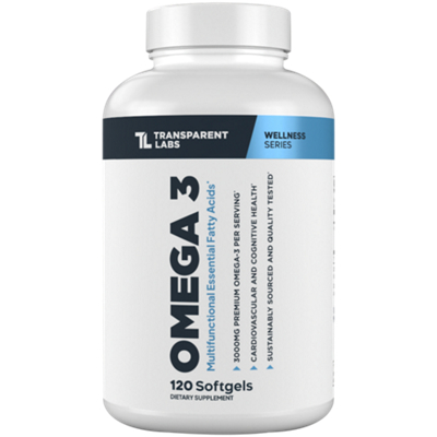 Omega 3 - supports Cardiovascular Function, Cognitive Performance, Mood Balance & Recovery (120 Capsules)