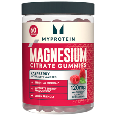Magnesium Citrate Gummies - Essentials Minerals, Supports Energy Production & Vegan Friendly - Raspberry (60 Servings)
