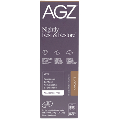Nightly Rest & Restore - Improves Sleep Quality, Helps Reduce Stress & Lower Cortisol - Chocolate (7 Packs)