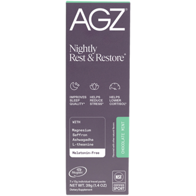 Nightly Rest & Restore - Improves Sleep Quality, Helps Reduce Stress & Lower Cortisol - Chocolate Mint (7 Packs)