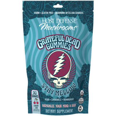Hot Defense Mushrooms - Grateful Dead Gummies - Reishi, Chamomile & Ashwagandha - Cherry Zen (90 Gummies)