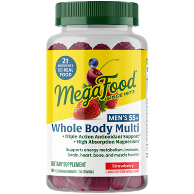 Whole Body Men's Multi - Men 55+ - Triple Action Antioxidant Support - Strawberry (90 Vegetarian Gummies)