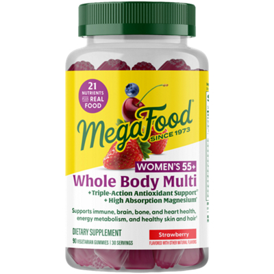 Whole Body Women's Multi - Women 55+ - Triple Action Antioxidant Support - Strawberry (90 Vegetarian Gummies)