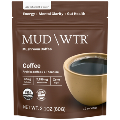MUD\WTR Mushroom Coffee - Arabica & L-theanine - 45 mg Caffeine (12 Servings)