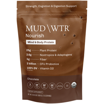 MUD\WTR  Nourish Mushrooms & Protein - Mind & Body Protein - Chocolate (15 Servings)