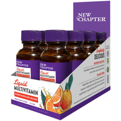 Liquid Multivitamin - 22 Essential Vitamins & 2 Minerals - Orange Mango (1 fl oz./8 Pack)