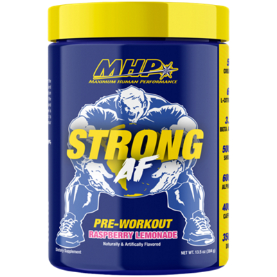Strong AF  Pre-Workout - Maximum Human Performance - Raspberry Lemonade (13.5 oz.)