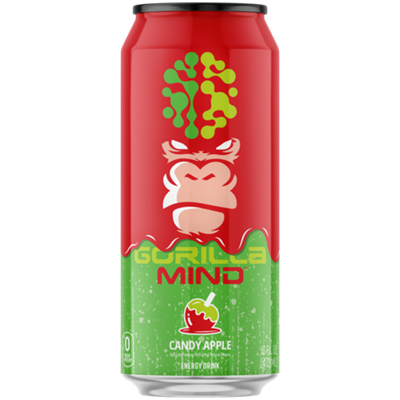 Gorilla Mind Energy Drink – Candy Apple (1 Drink)