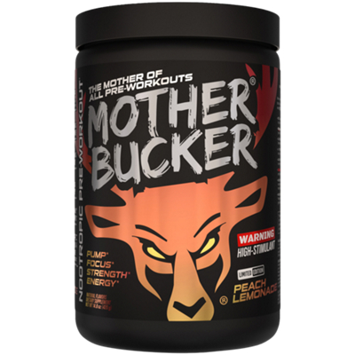 Mother Bucker High-Stimulant Nootropic Pre-Workout - Limited Edition Peach Lemonade (14.8 Oz. / 20 Servings)
