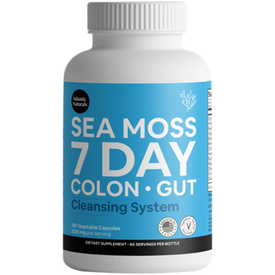Sea Moss 7 Day - Colon & Gut - Cleansing System (180 Vegetable Capsules)