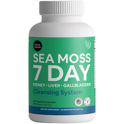 Sea Moss 7 Day - Kidney, Liver & Gallbladder - Cleansing System (180 Vegetable Capsules)