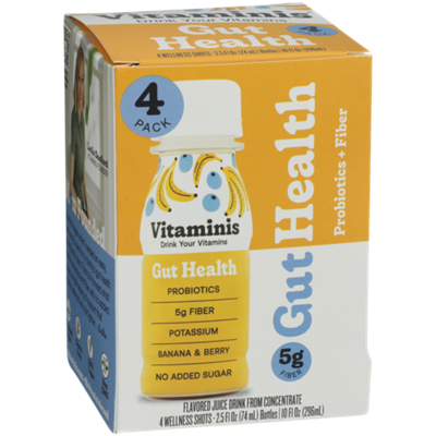 Gut Health - Probiotics, Fiber & Potassium -Banana & Berry (4 Pack)