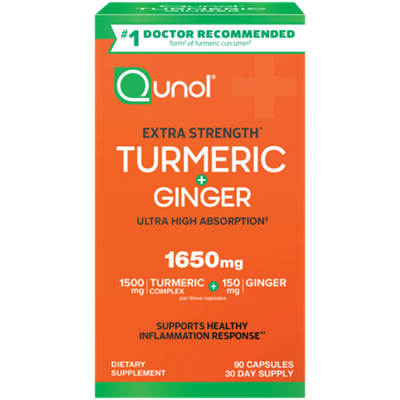 Turmeric + Ginger - Ultra High Absorption - 1650 mg - Supports Healthy Inflammation Response (90 Capsules)