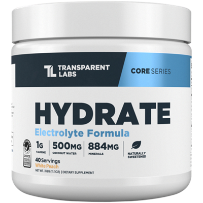 Hydrate Electrolyte Formula - Core Series - White Peach (40 Servings)