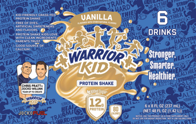 Warrior Kid Protein Shake - 12g protein - Vanilla (8 fl oz./6 Drinks)