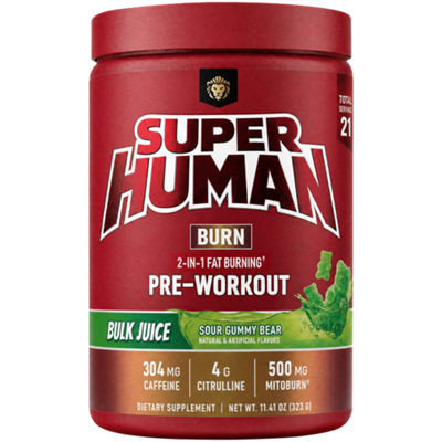 Super Human Burn - Pre-Workout - Bulk Juice - Sour Gummy Bear (11.41 oz.)