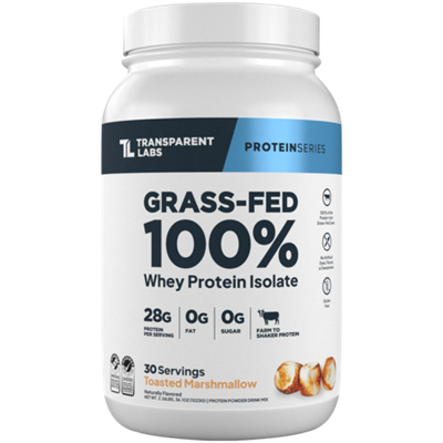 Grass-Fed Whey Protein Isolate Protein Series - Toasted Marshmallow (2.26 Lbs. / 30 Servings)