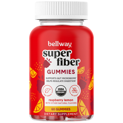 Super Fiber Gummies - Supports Gut Microbiome & Helps Regulate Digestion - Raspberry Lemon (60 Gummies)