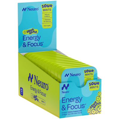 Energy & Focus - Sour Mints - Sour Apple (12 Pack)