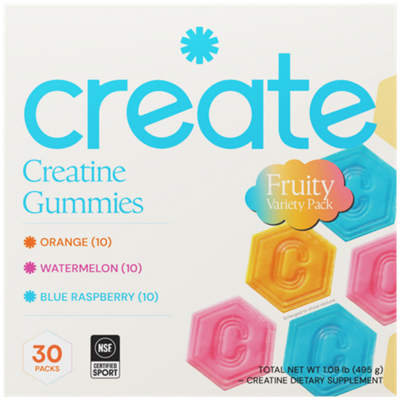 Creatine Gummies - Supports Lean Muscle, Recovery, Energy & Cognition - Fruity  Variety Pack (30 Packs)