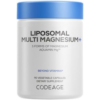 Liposomal Multi-Magnesium+ - 5 Forms of Magnesium & Aquamin Mg (90 Vegetable Capsules)