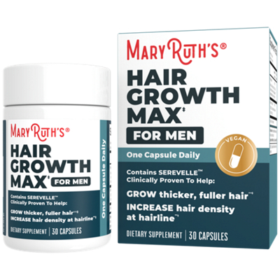Hair Growth Max For Men - Grow Thicker & Fuller Hair - Vegan (30 Capsules)