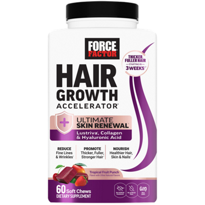 Hair Growth Accelerator - Ultimate Skin Renewal - Tropical Fruit Punch (60 Chews)