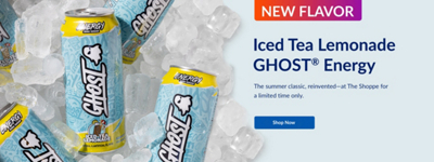 Two Ghost Energy Iced Tea Lemonade drinks