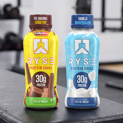 Two RYSE protein shakes