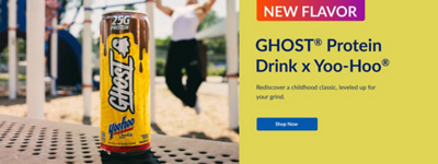 One can of Ghost Protein Drink Yoo-Hoo
