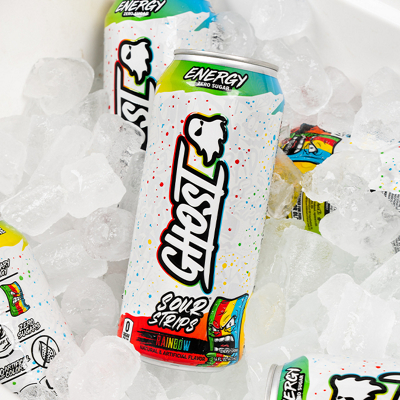 Cans of GHOST Energy Sour Strips