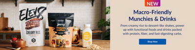 Elev8 Creamy Rice, Javvy Protein, and Oats Overnight items