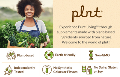 Woman in herb garden